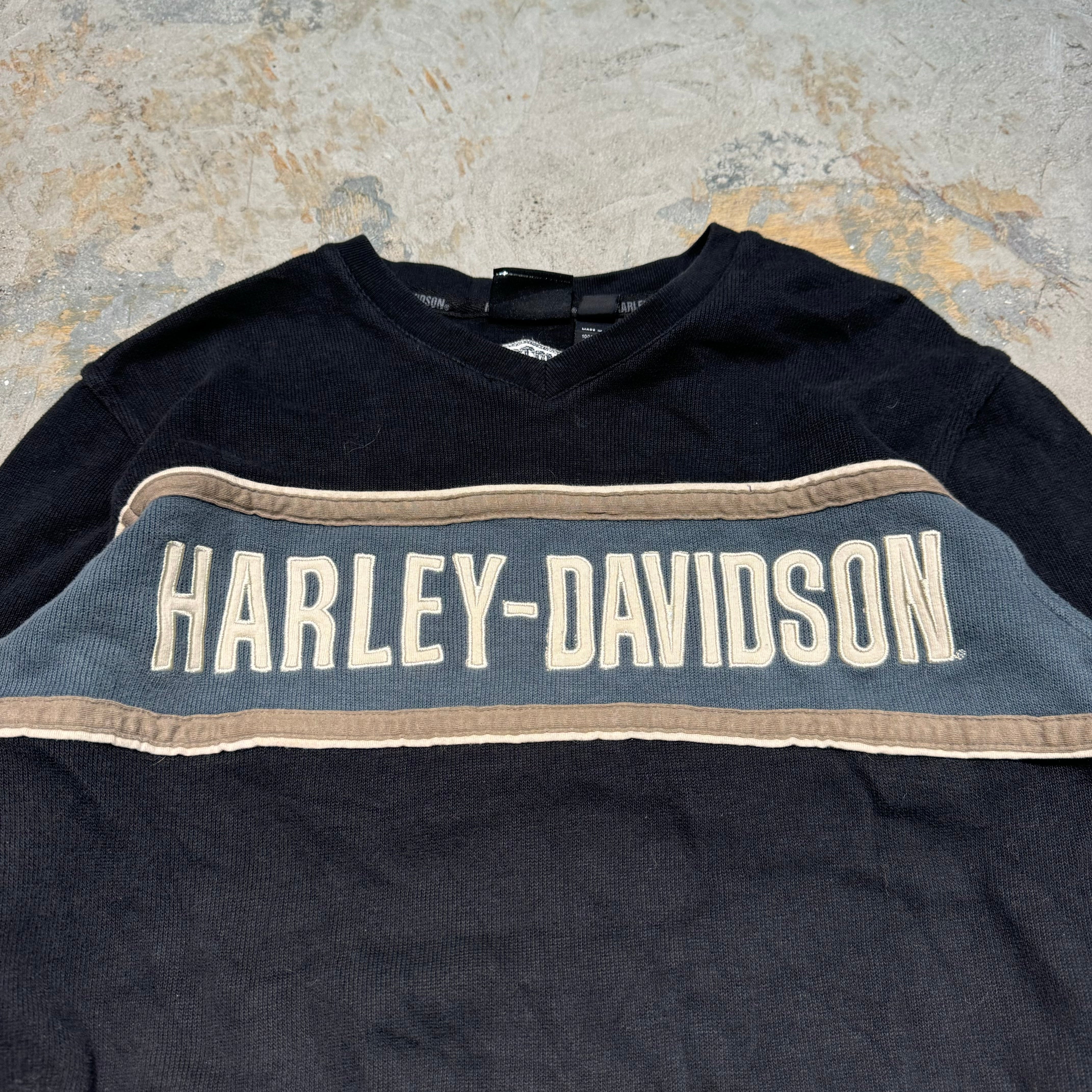 古着 HARLEY-DAVIDSON/ハーレーダビッドソン/Vネックコットンニット