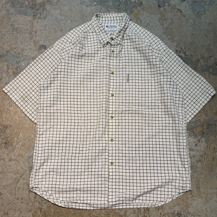 古着 Columbia/ コロンビア/  ボタンダウン半袖シャツ/ チェック柄/ サイズXL
