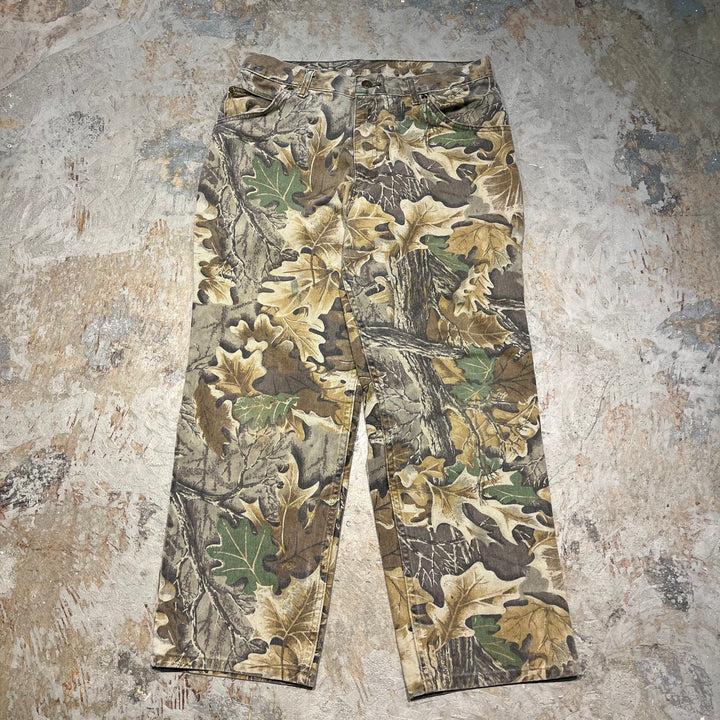 #4217 古着 Cabela's/カベラス/ Duck real tree work Pants/ダック地 リアルツリーワークパンツ/MADE IN U.S.A/リアルツリー柄/サイズ34