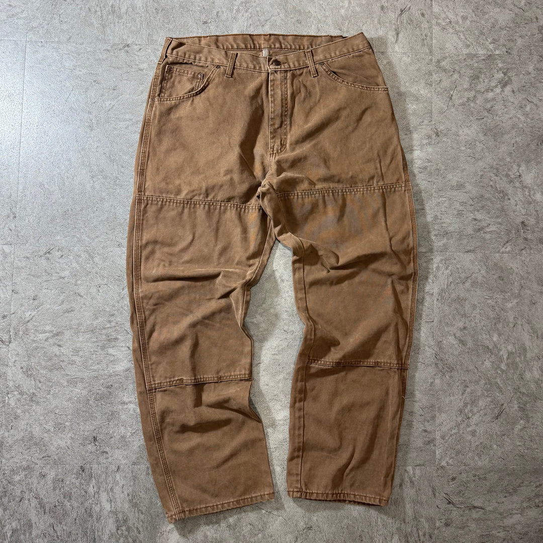 古着 Dickies/ ディッキーズ/ ダック地/ ダブルニー　ワークパンツ 実寸サイズ35×30