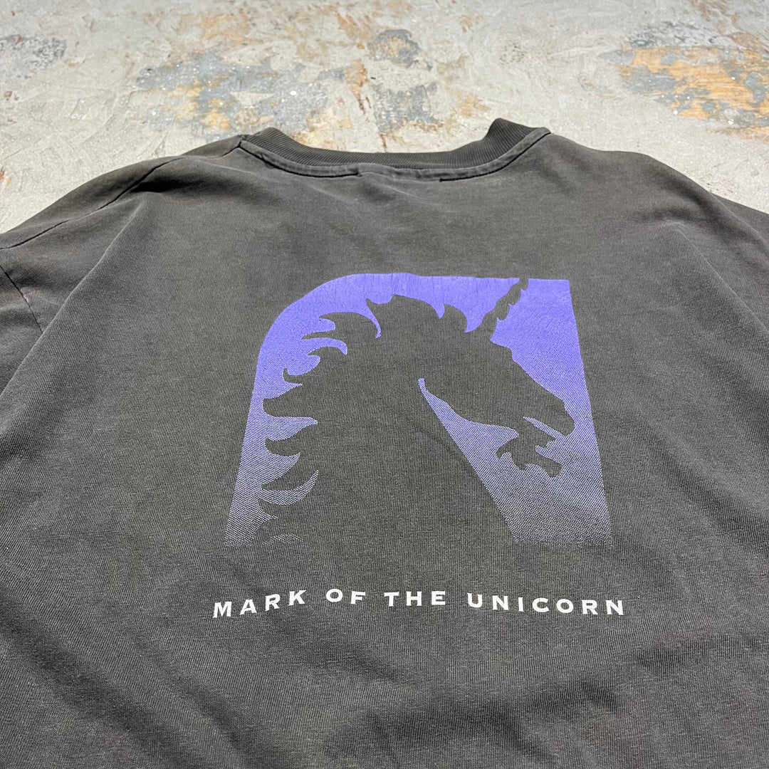 古着 MARK OF THE UNICORN/アート系/ヴィンテージ シングルステッチ プリントTシャツ/サイズL-XL相当