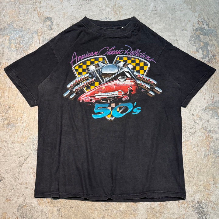 Used clothing Made in USA 99's Harley-Davidson/Harley-Davidson/Printed T-shirt/Single stitch/Size L