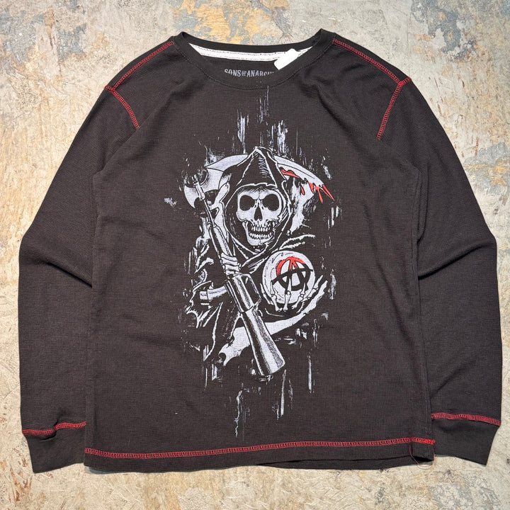 Used clothing SONS OF ANARCHY/ Sons of Anarchy/ Crew neck waffle long sleeve T-shirt/ Size L