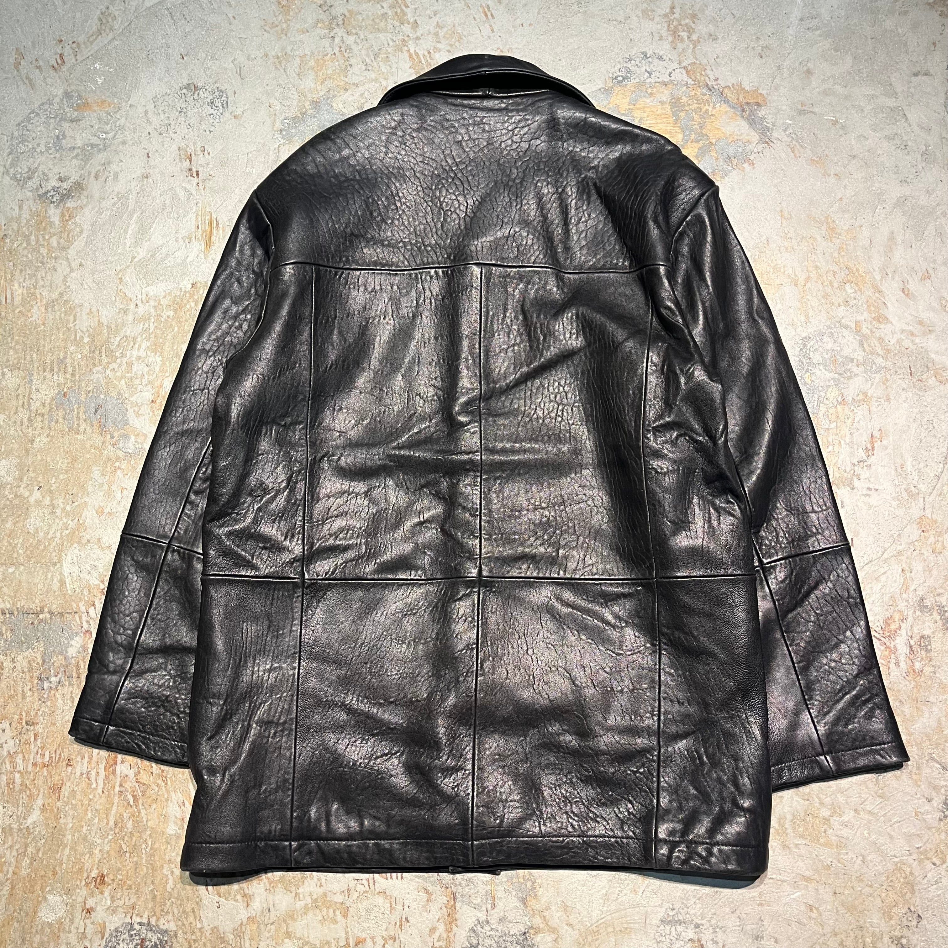 3322 古着 WILSONS/Leather Jacket/フロントボタンレザージャケット