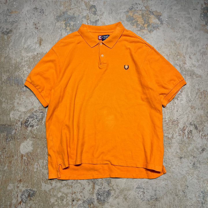 #4355 古着 90's~ chaps ralph lauren/チャップス/s/s seed stitches polo shirt/半袖鹿の子ポロシャツ/サイズXL