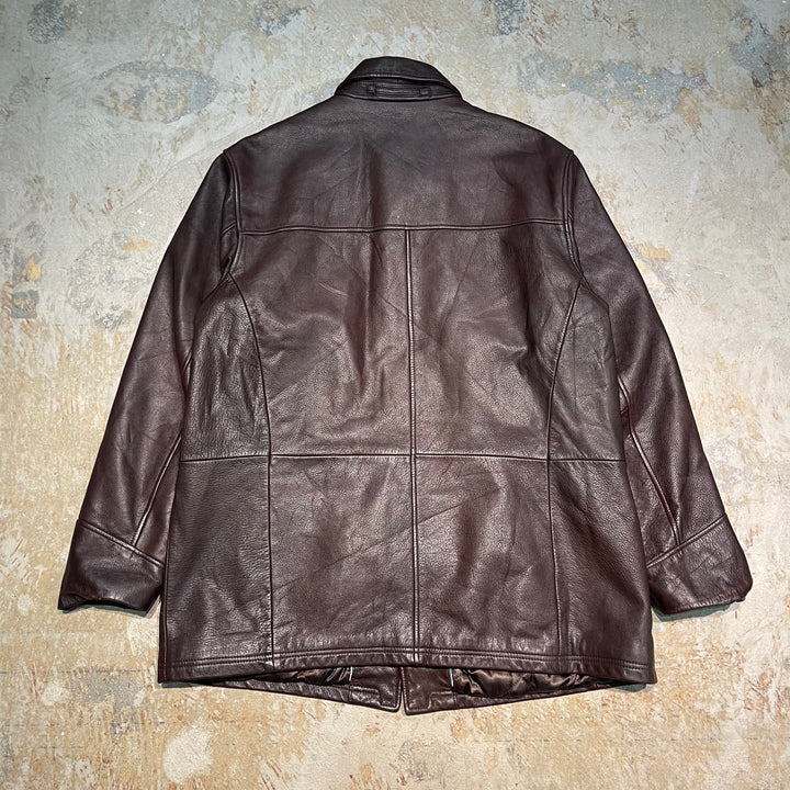 #3727 古着 Unknow/Leather Half Coat/レザーハーフコート/サイズXL