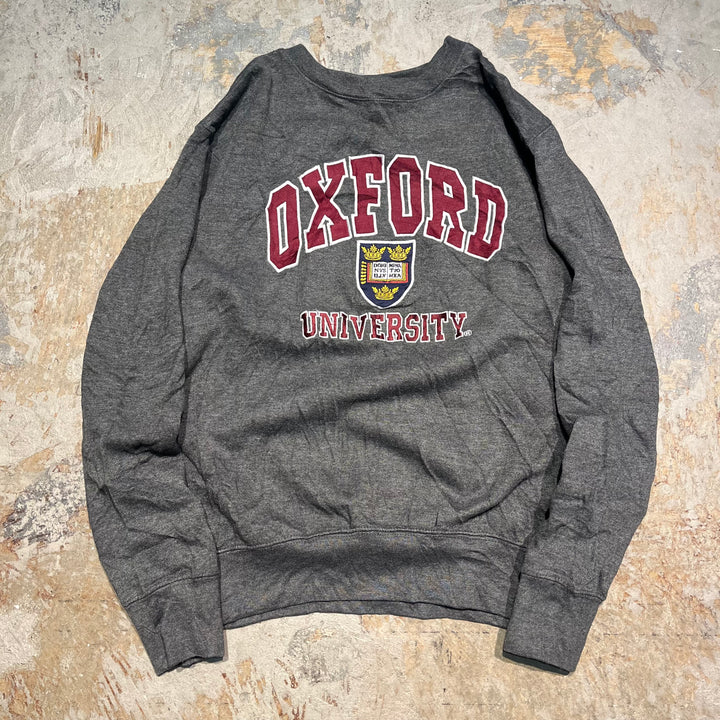 #3844 古着Unknow/crew neck sweat/ クルーネックスウェット /OXFORD UNIVERSITY/サイズM