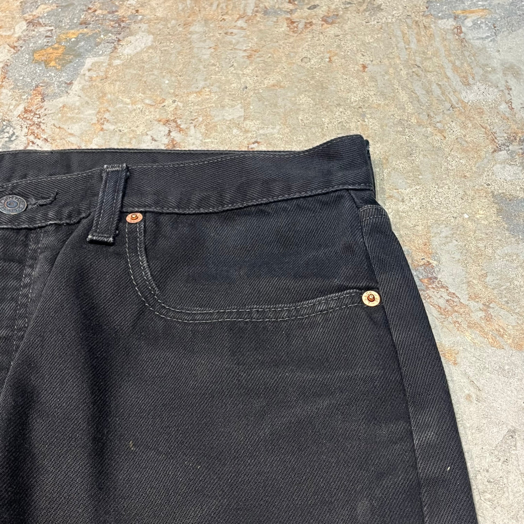 #4432 古着 Levi's/リーバイス/Black Denim Pants/ブラックデニムパンツ/615/MADE IN UK/サイズ36×34