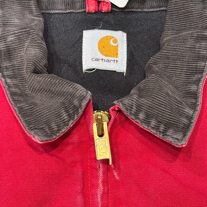 중고 의류 Carhartt/ Santa Fe 재킷/ 오리 직물/ 퀼트 라이닝/ 코듀로이 칼라/ 크기에 해당
