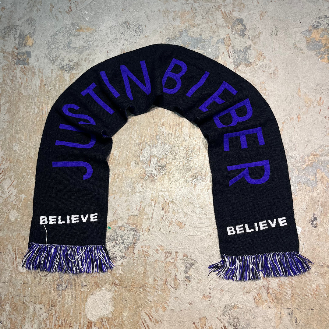 #3001 古着 サッカーマフラー/BELIEVE/JUSTIN BIEBER/ジャスティンビーバー