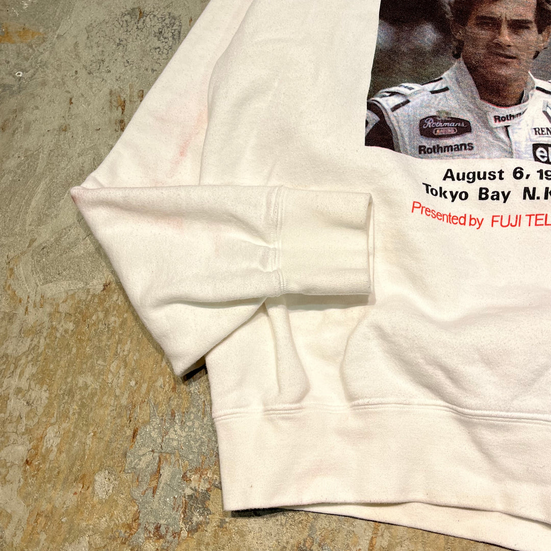 #4065 古着　Unknow/Crew neck sweat/クルーネックスウェット/AYRTON SENNA FOREVER/サイズF