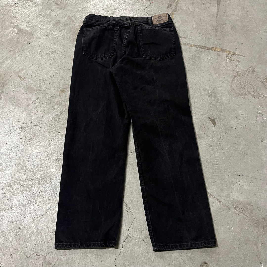 #4208 古着 Wrangler/ラングラー/Black Denim Pants/ブラックデニムパンツ/RELAXED FIT/サイズ36×30