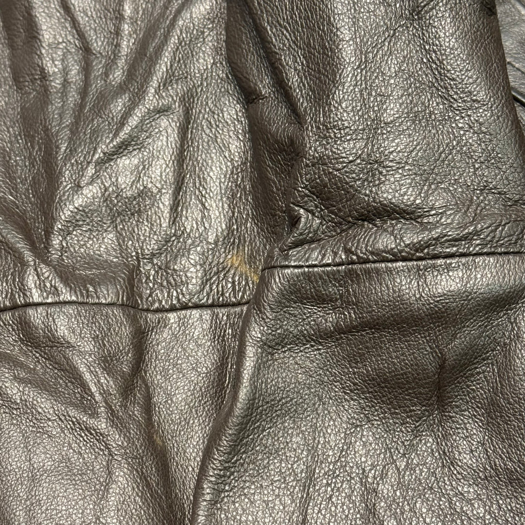 古着 ST.JOHN'S BAY/ セントジョーンズベイ/本革ジップアップレザージャケット/ 牛革/ サイズXL