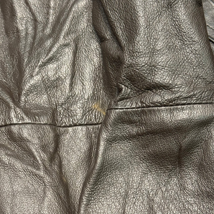 古着 ST.JOHN'S BAY/ セントジョーンズベイ/本革ジップアップレザージャケット/ 牛革/ サイズXL