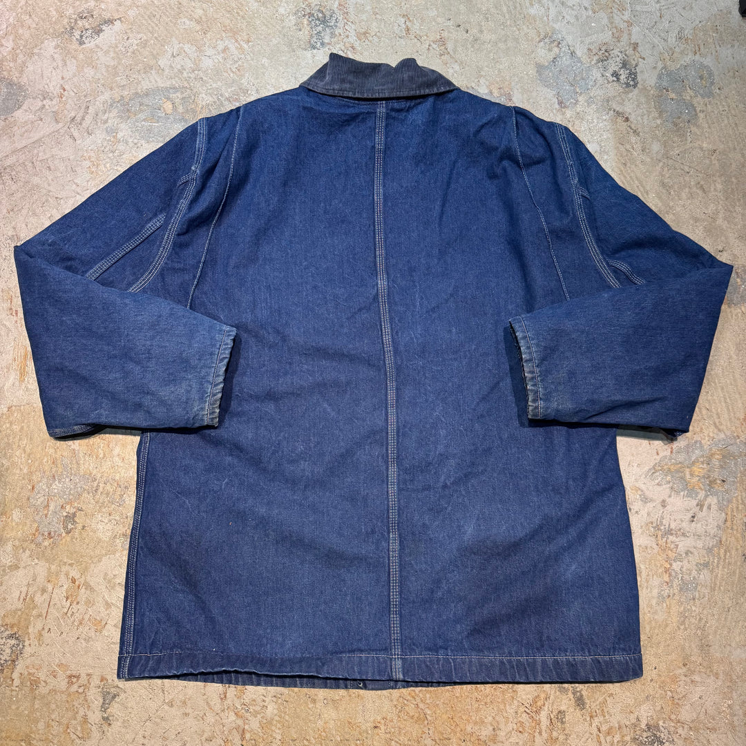 古着Dickies/ ディッキーズ/ デニムカバーオール/ 襟コーデュロイ/サイズXL