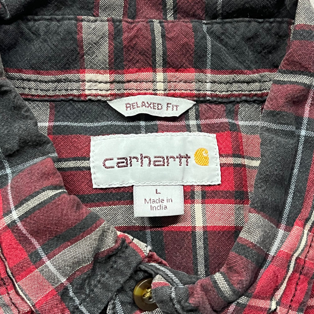 古着 carhartt/カーハート/ ボタンダウン長袖シャツ/ チェック柄/ サイズL