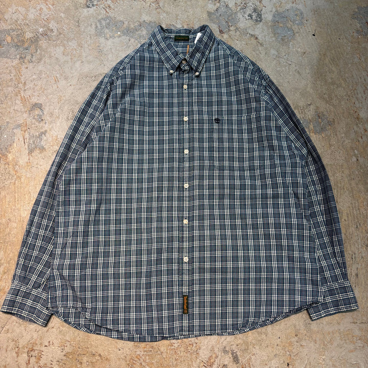 古着 TIMBERLAND/ ティンバーランド/  ボタンダウン長袖シャツ/ チェック柄/ サイズXL