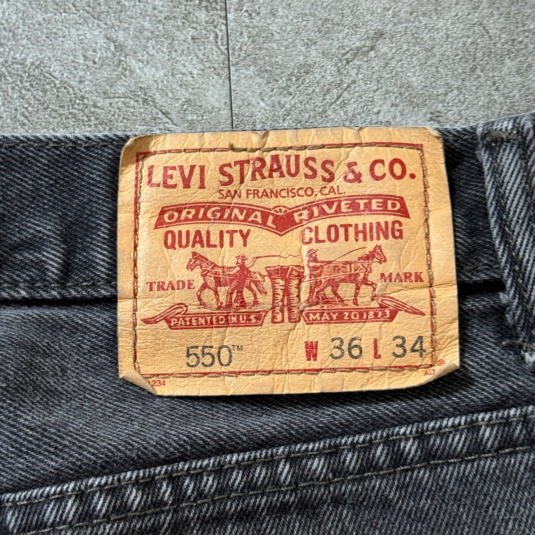 古着 Levi's/ リーバイス/ ブラックデニムパンツ/ 550/ 実寸サイズ33×33