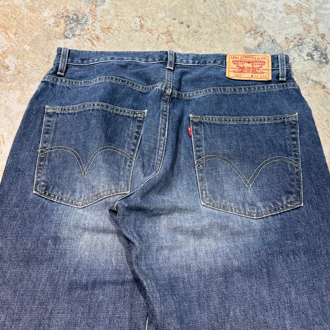 用過的衣服Levi的/Levi的/牛仔褲/569/實際尺寸33 x 34