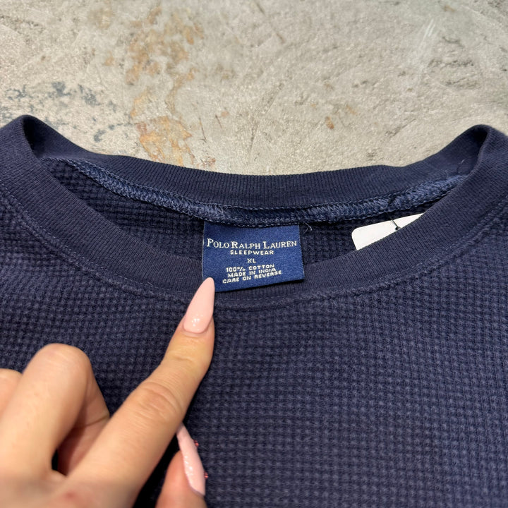 중고 의류 Polo Ralph Lauren/Polo Ralph Lauren/Crew Neck Waffle Long Sleeve T-Shirt/Size XL
