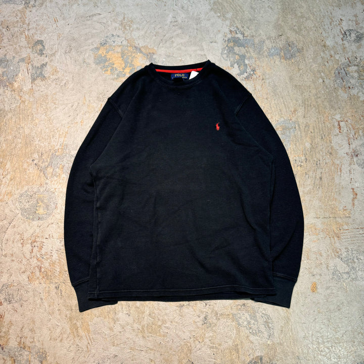 古着 POLO RALPH LAUREN/ポロラルフローレン/ クルーネックワッフルロングスリーブTシャツ/ サイズM