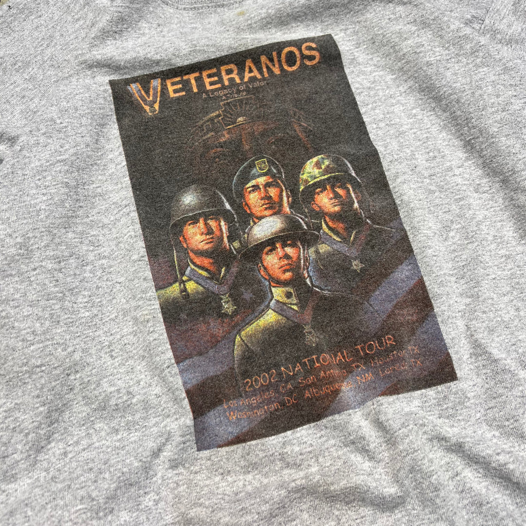 古着 VETERANOS/2002ナショナルツアー/ヴィンテージ シングルステッチ プリントTシャツ/サイズL