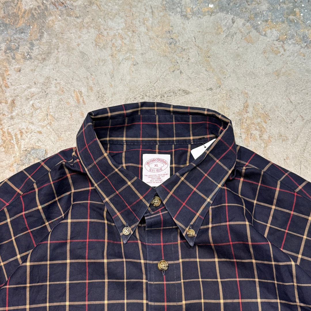 古着 BROOKS BROTHERS/ ブルックス ブラザーズ/ ボタンダウン長袖シャツ/ チェック柄/ サイズXL