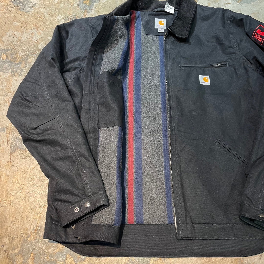 古着 carhartt/ カーハート/デトロイトジャケット/ ダック地/ 裏地ブランケット/ストライプ柄/ サイズXL