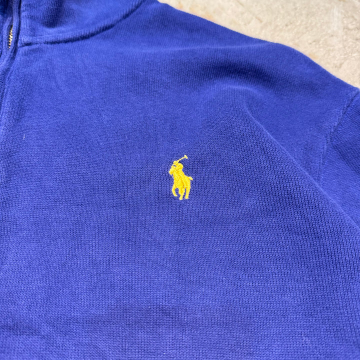 古着 POLO by Ralph Lauren/ポロラルフローレン/ハーフジップニットセーター/サイズL