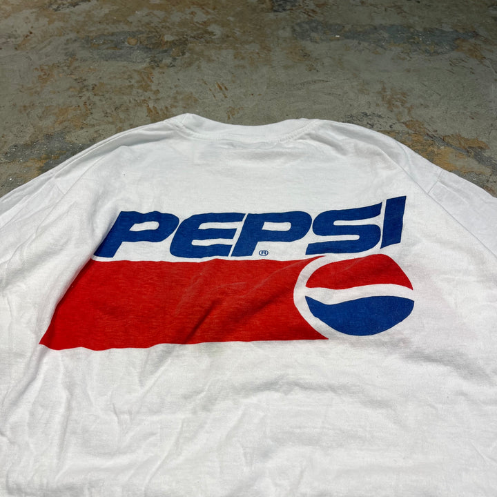 #4614 古着 90s PEPSI ペプシ/ヴィンテージ シングルステッチ TシャツサイズL