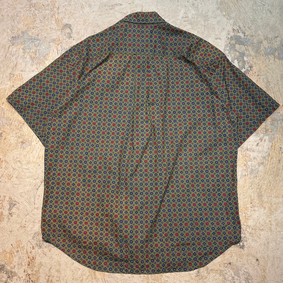 旧衣服DOCKERS/ DOCKERS/扣式短袖衬衫/总图案/尺寸L