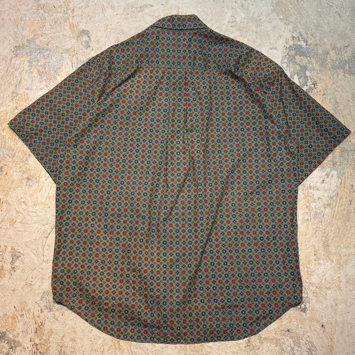 旧衣服DOCKERS/ DOCKERS/扣式短袖衬衫/总图案/尺寸L