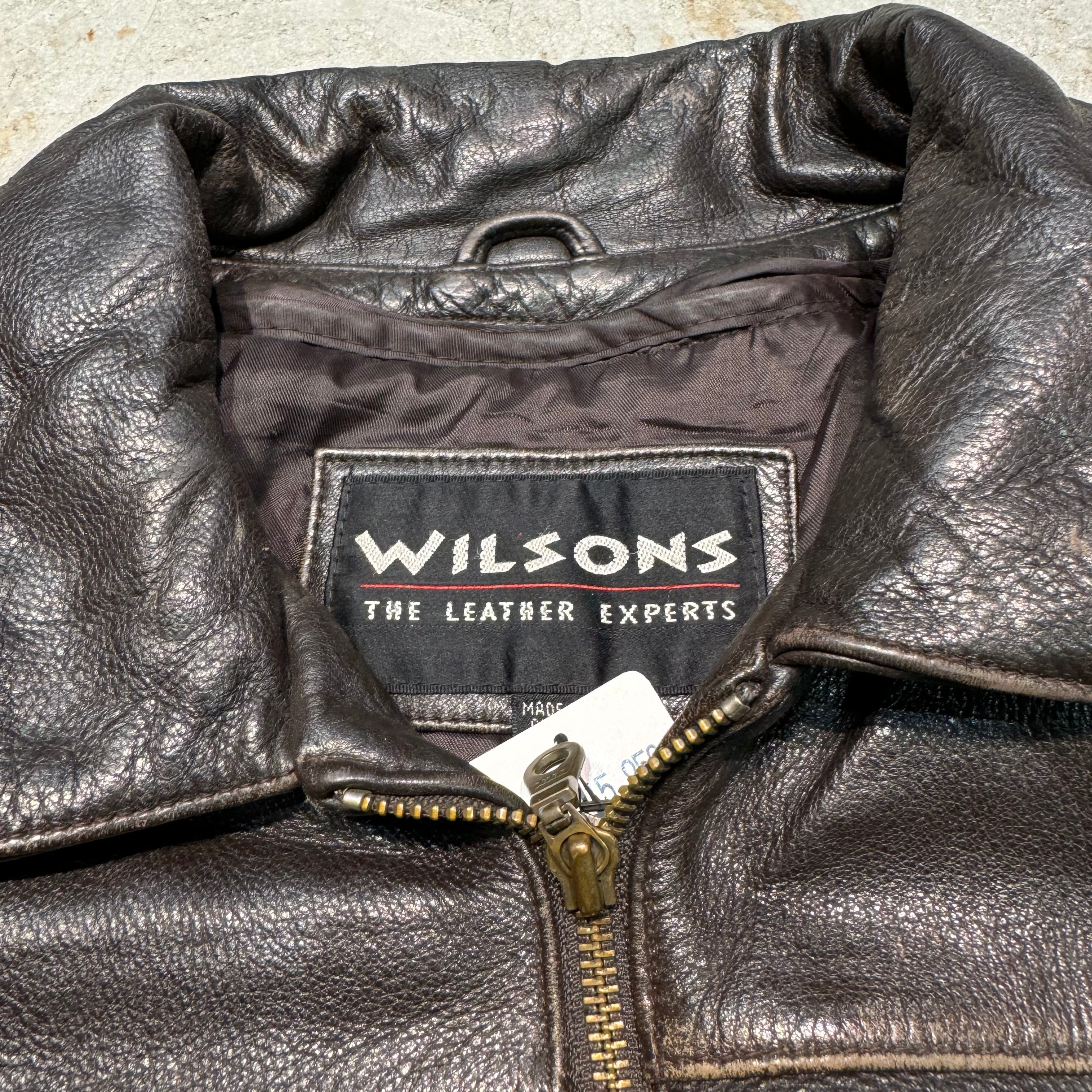 古着 WILSONS THE LEATHER EXPERTS/ウィルソンズレザー/ジップアップ