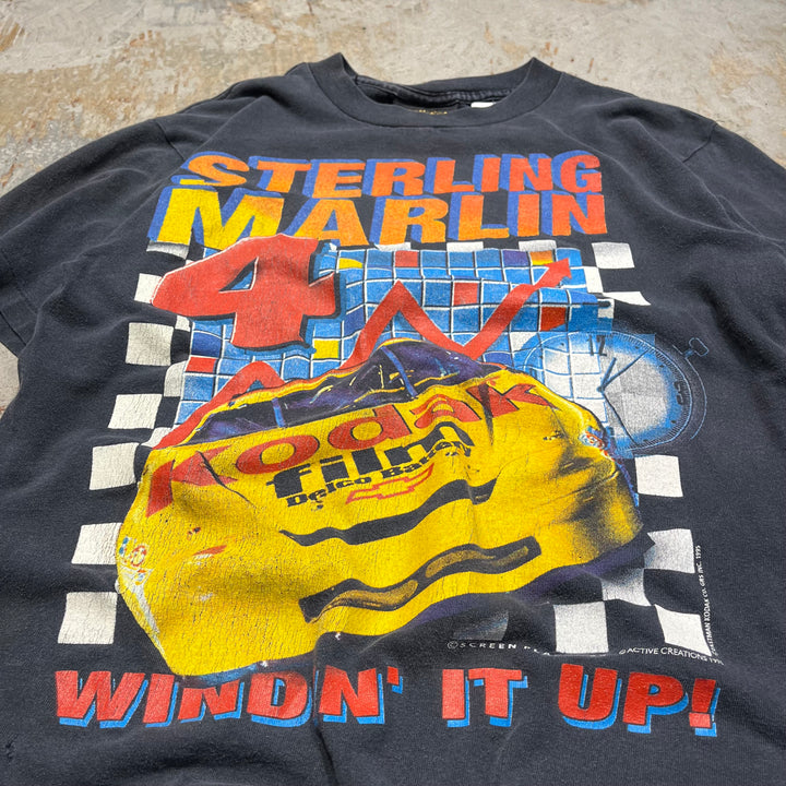 古着 95's USA製 USAVINTAGE / MORGAN-Mcclure motorsports / カーレースチーム / スターリング･マーリン #4 / ヴィンテージ シングルステッチ プリントTシャツ / サイズM