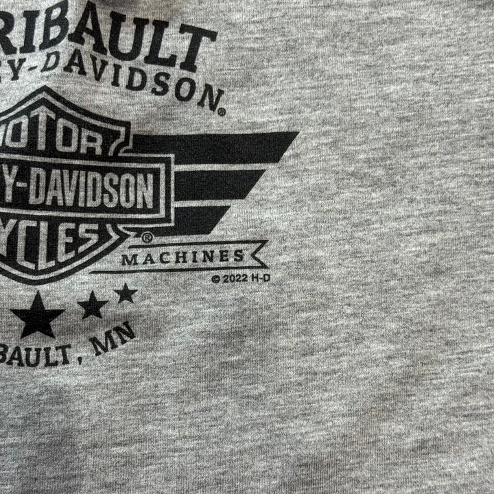 古着 Harley-Davidson ハーレーダビッドソン プリントTシャツ レディース Y2K Vネック サイズL