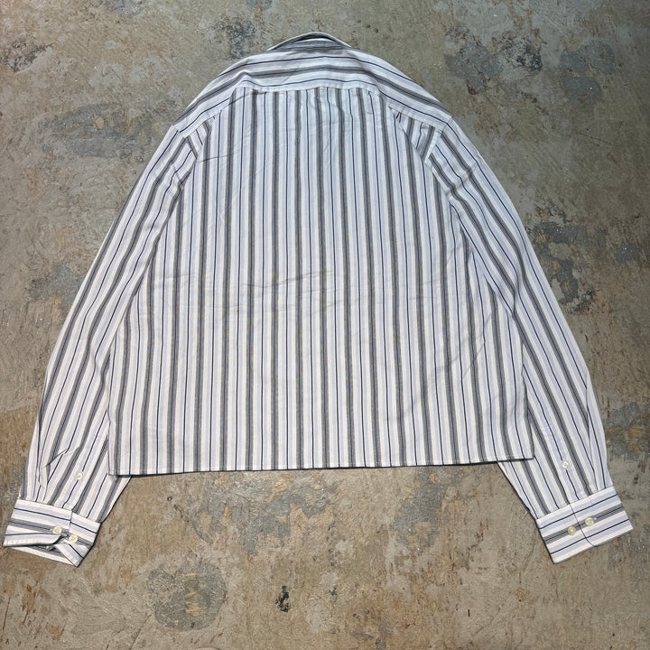 古着  GAP/ ギャップ/ ボタンダウン長袖シャツ/ ストライプ柄/ リメイク/ サイズL