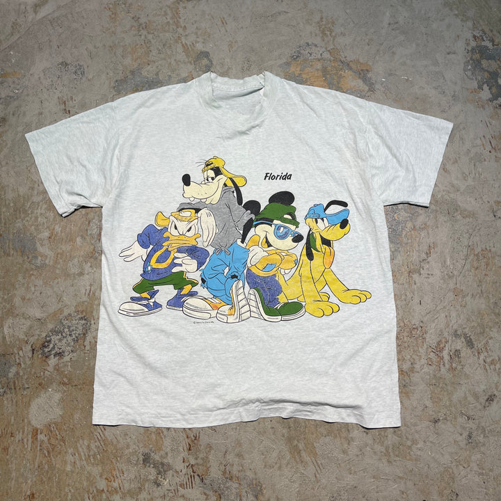 古着 USA製 90's ディズニー/フロリダ/ヴィンテージ シングルステッチプリントTシャツ/サイズL相当