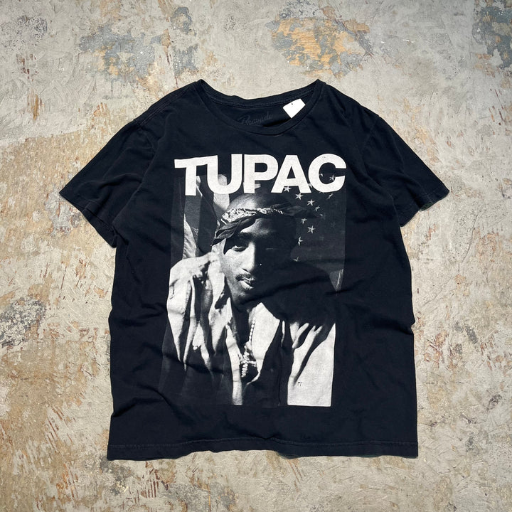 古着 2PAC/ツーパック/ヒップホップ/ラッパープリントTシャツ/サイズL