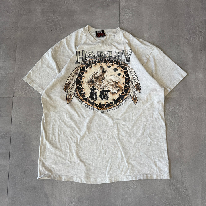 古着 USA製 90's Harley-Davidson ハーレーダビッドソン プリントTシャツ シングルステッチ サイズXL