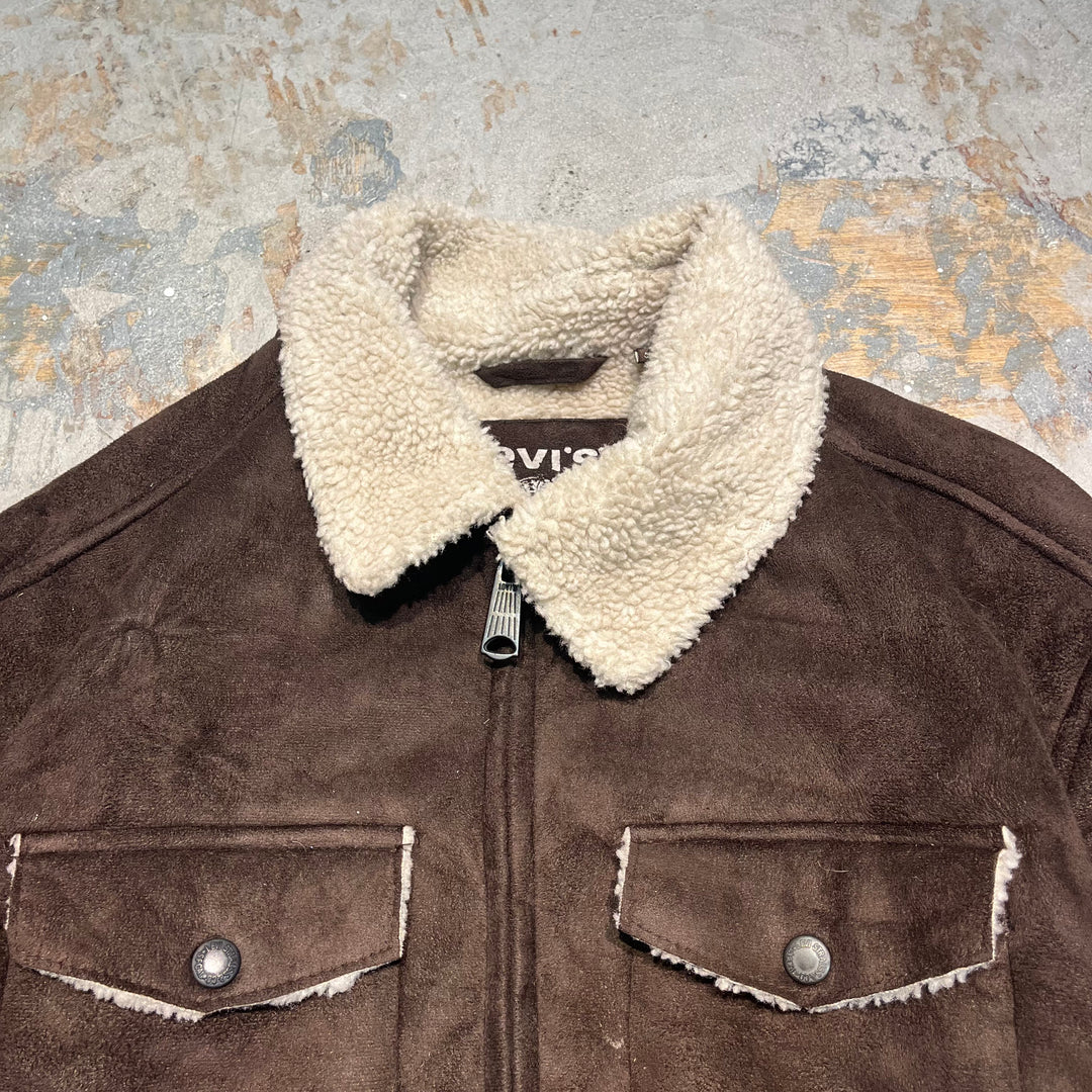 #3118 古着 Levi's/リーバイス Zip Up Shearling Jacket/ジップアップシアリングジャケット/サイズM