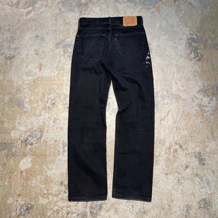 #4767 古着 LEVI’S/リーバイス/505/Black denim pants/ブラックデニムパンツ/サイズ29×32