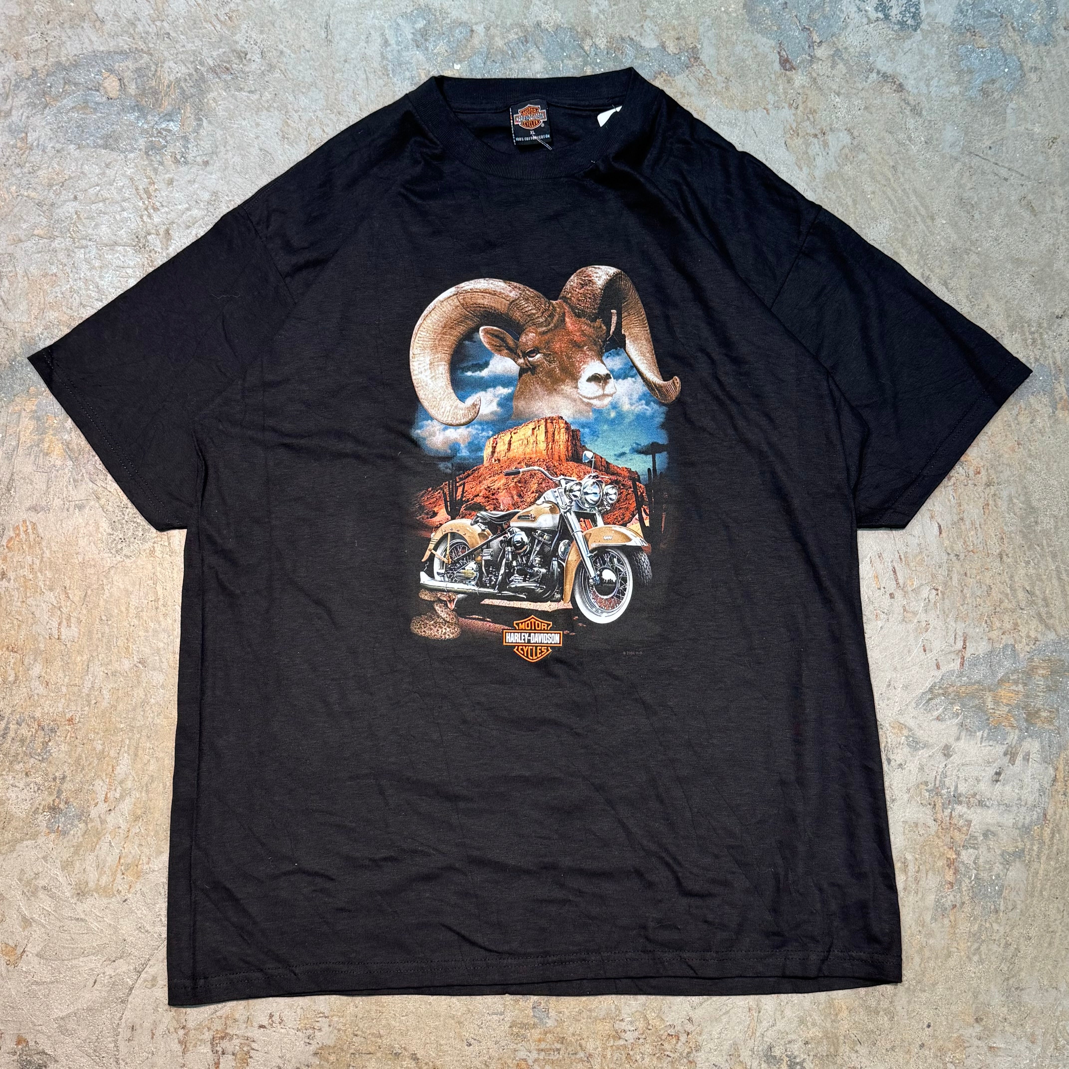古着 00年代 ハーレーダビッドソン Harley-Davidson アニマル柄 ラメプリント ロングTシャツ ロンT USA製 レディースL相当 /eaa549976 Harley Davidson - 古着 00年代 ハーレーダビッドソン Harley