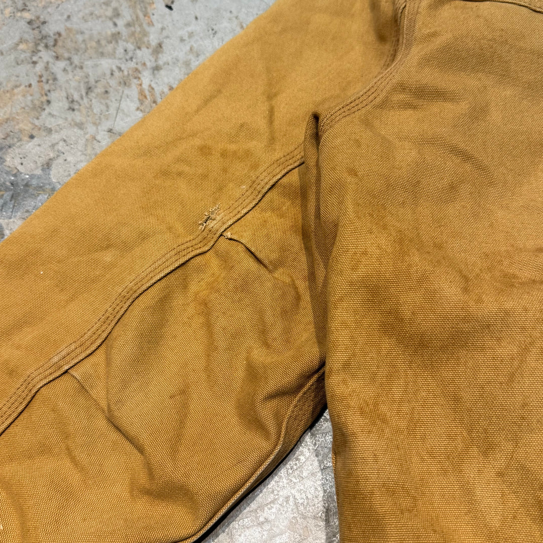 중고 의류 Carhartt/ Santa Fe 재킷/ 오리 직물/ 퀼트 라이닝/ 코듀로이 칼라/ 크기에 해당