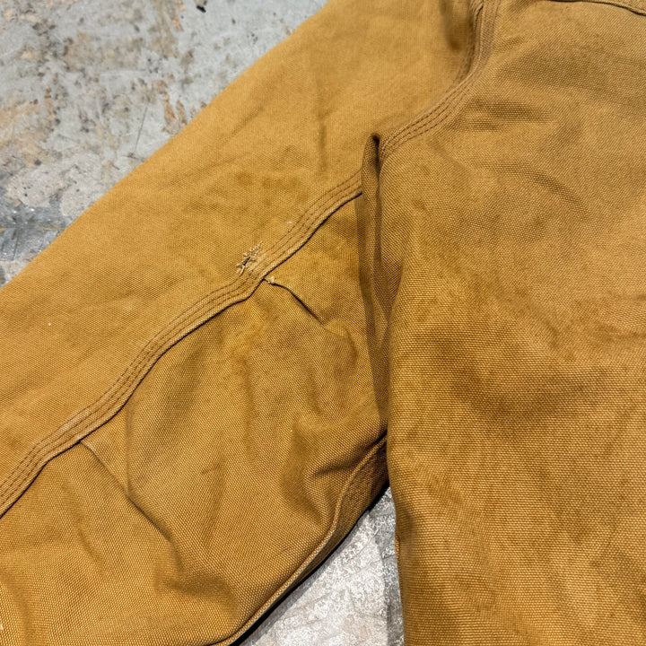 중고 의류 Carhartt/ Santa Fe 재킷/ 오리 직물/ 퀼트 라이닝/ 코듀로이 칼라/ 크기에 해당