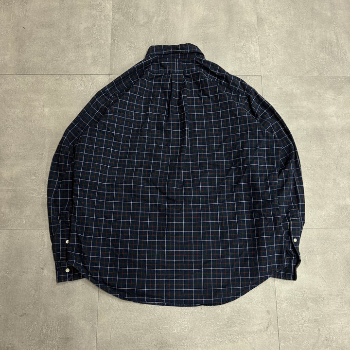 古着 90's POLO by Ralph Lauren/ ラルフ ローレン/ ボタンダウン長袖シャツ/ チェック柄/ サイズXL