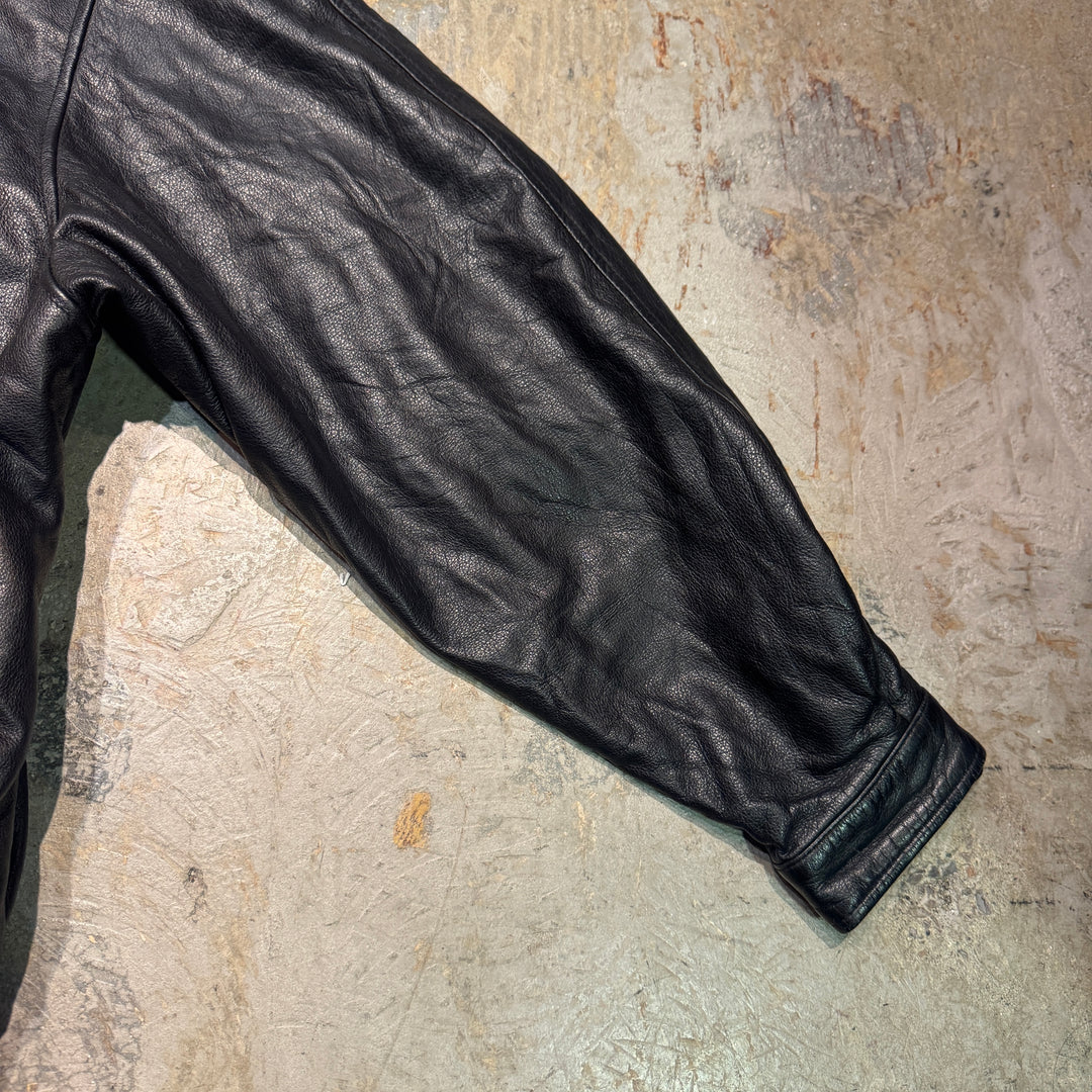 古着 USAVINTAGE/ジップアップレザージャケット/ サイズL
