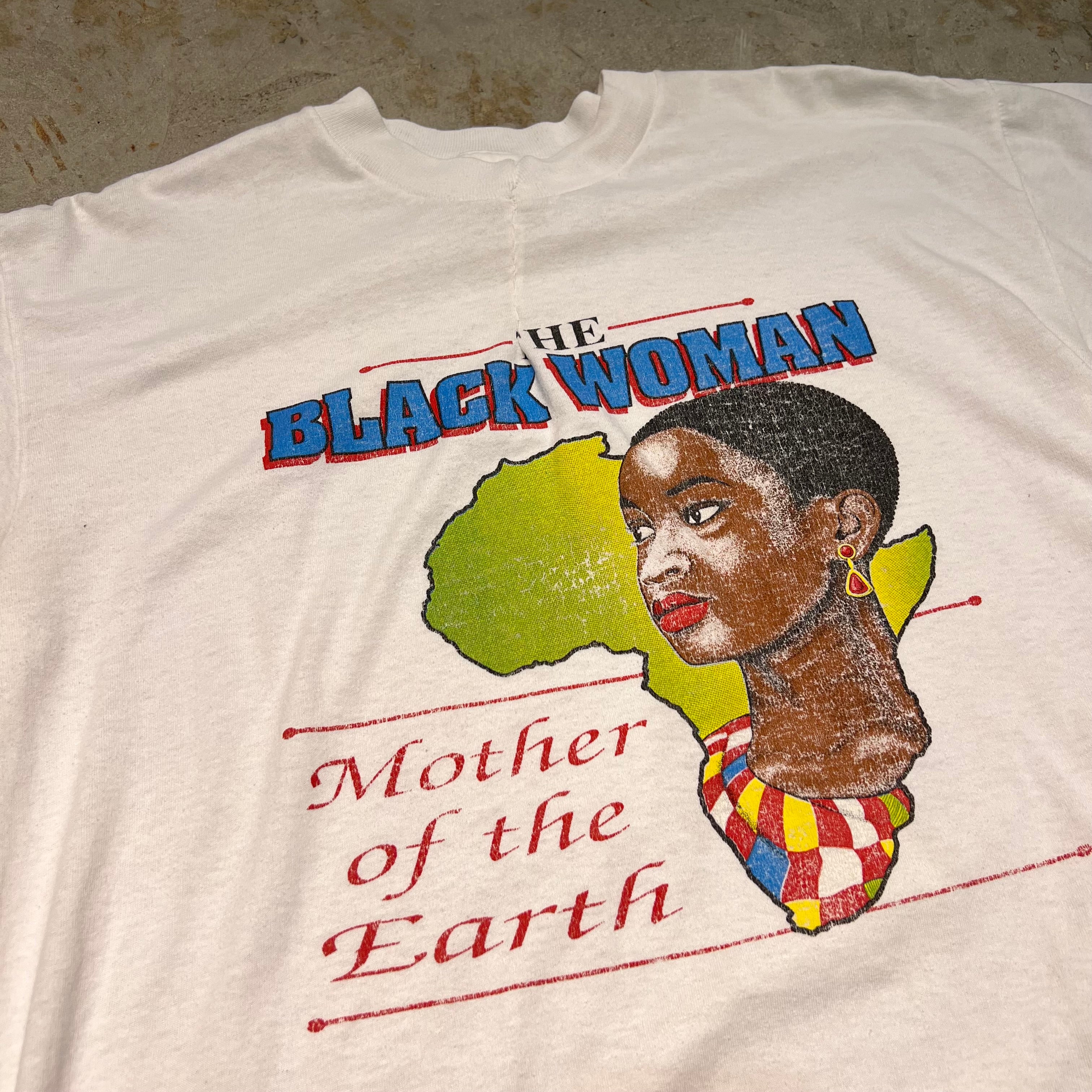 古着 USA製 90's BLACK WOMAN/黒人女性/ヴィンテージ シングルステッチ プリントTシャツ/サイズXL – 古着屋 MUJIN