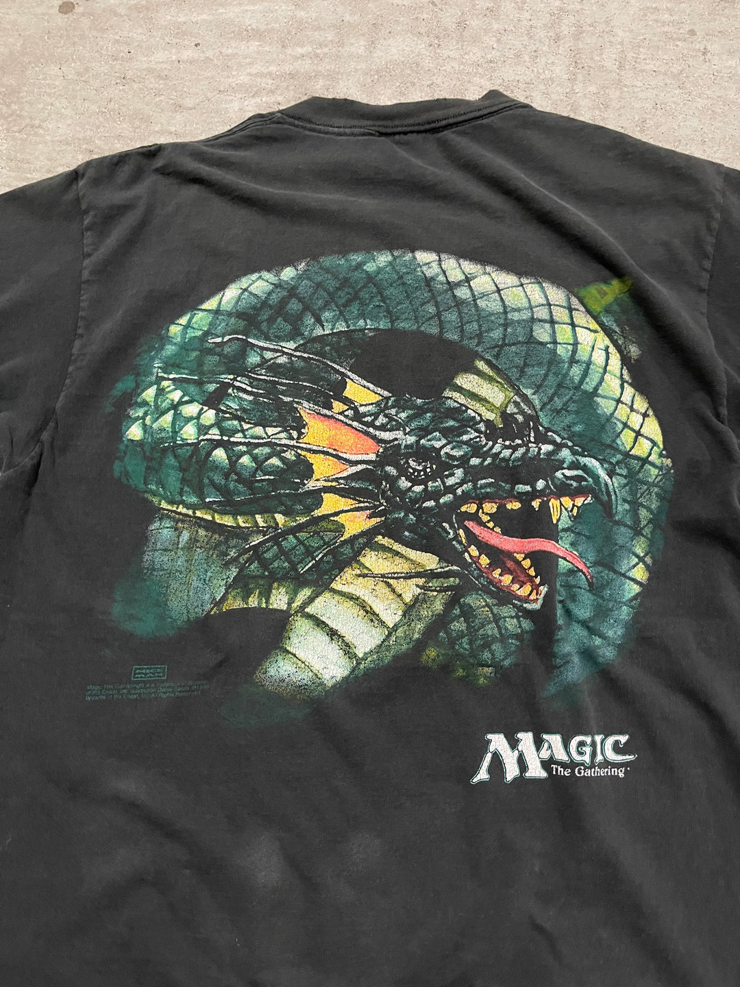 #MA65 古着 96's USA製 マジック:ザ･ギャザリング/トレーディングカードゲーム/プリント Tシャツ/サイズL