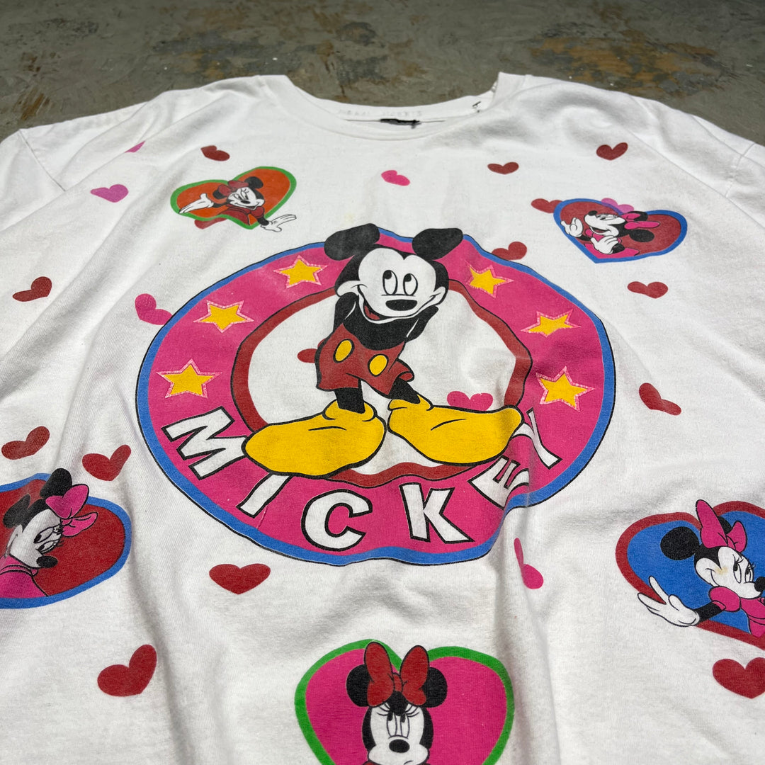 古着 90's Mickey/ミッキー/ディズニー/プリントTシャツ/サイズXL相当