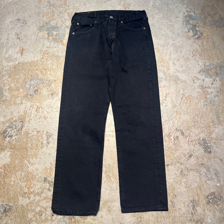 #4438 古着 Levi's/リーバイス/Black Denim Pants/ブラックデニムパンツ/501/MADE IN Spain/サイズ32×30